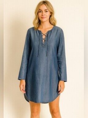 Anthropologie Cloth & Stone Chambray Dress